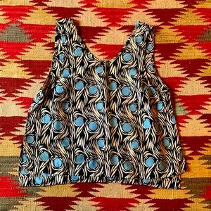 Ilana Kohn Top, Sleevless Cotton/ Silk, Size Medium